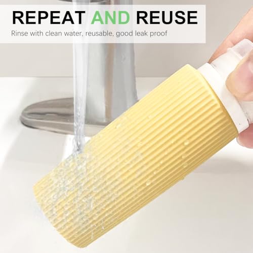 MAYCREATE® 8PCS 3oz Travel Bottles Kit for Toiletries Silicone Squeeze Small Refillable Leakproof Bottles for Shampoo Lotion with Storage Pouch MAYCREATE® 8PCS 3oz Travel Bottles Kit for Toiletries Silicone Squeeze Small Refillable Leakproof Bottles for Shampoo Lotion with Storage Pouch